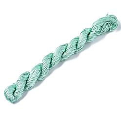 Бледно-Зеленый Нейлоновая нить для изготовления ювелирных изделий, бледно-зеленый, 2 мм, около 13.12 ярдов (12 м) / пачка, 10 расслоения / мешок, около 131.23 ярдов (120 м) / мешок