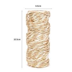White 25M Jute Cord, Jute String, Jute Twine, for Jewelry Making, White, 3mm, about 27.34 Yards(25m)/Roll