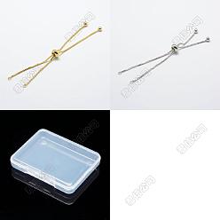 Платиновый & Золотой 10 шт 2 цвета покрытия стойки изготовление браслетов-цепочек из латуни, долговечный, изготовление браслетов-слайдеров, без кадмия и без свинца, платиной и золотом, длина одной цепи: около 115~120 мм, 5 шт / цвет