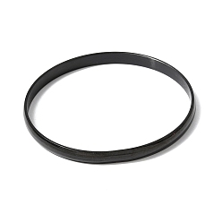 Черный 304 Простые браслеты из нержавеющей стали для женщин и мужчин, ионное покрытие (ip), долговечный, чёрные, внутренний диаметр: 2.36 дюйм (6 см)