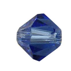 206_Saphir Demi-percé cristal tchèque strass pavé de perles de boule disco, petit argile polymère autour des perles de strass tchèque, 206 _sapphire, pp 8 (1.4~1.5 mm), 6mm, Trou: 1.2mm