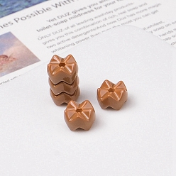Camel Opaque Acrylic Beads, Wave Snowflake, Camel, 9.5x5mm, Hole: 2mm