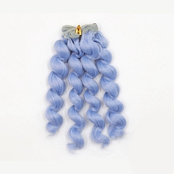 Light Steel Blue High Temperature Fiber Long Wavy Doll Wig Hair, for DIY Girl BJD Makings Accessories, Light Steel Blue, 150~1000mm