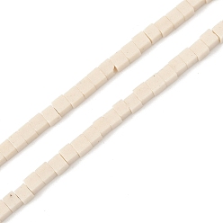 Желтая Старая Ткань  Нити бусин из искусственного камня лавы ручной работы, квадратный, яркие глазированный фарфор, старое кружево, 2.5x2.5x2~2.5 мм, отверстие : 0.7 мм, около 158 шт / нитка, 14.96~15.16'' (38~38.5 см)