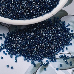 (DB1763) Кобальтовый AB с Изумрудной Подкладкой Бусины miyuki delica, цилиндр, японский бисер, 11/0, (дБ 1763) кобальт, 1.3x1.6 мм, отверстие : 0.8 мм, Около 2000 шт / 10 г