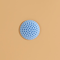 Pale Turquoise Self Adhesive Silicone Door Knob Wall Shield, Wall Protector, Flat Round, Pale Turquoise, 50x10mm