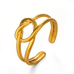 Золотой Открытые манжеты из нержавеющей стали, полое сердце ювелирное изделие для женщин, золотые, 8 мм, размер США 8 (18.1 мм)