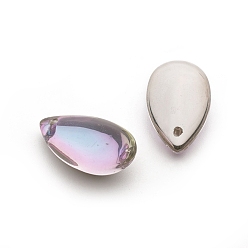 Светло-витражный Стеклянные подвески, слеза, витражный свет, 22x13x8.8 мм, отверстие : 1.4 мм