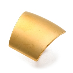 Золотой Антикоррозийные 304 трапециевидные открытые манжетные кольца из нержавеющей стали, Кольца для женщин, ионное покрытие (ip), золотые, трапеции: 27x30 мм, регулируемый