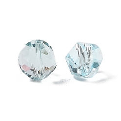 Небесно-голубой Стекло k9 стекло, имитация Австрийские кристаллические шарики, граненые, самородок, голубой, 10x10 мм, отверстие : 1 мм