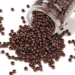 (222) Dark Bronze Тохо 6/0 круглые бусины, японский бисер, (222) темная бронза, 4 мм, отверстие : 1.5 мм, Около 168 шт / 10 г