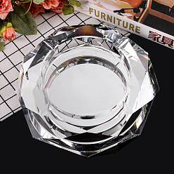 Серебро Стеклянная пепельница, украшение стола в домашнем офисе, геометрический, серебряные, 120x120 мм