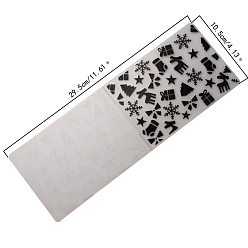 Copo de nieve Carpetas de plantillas de plástico en relieve, para diy scrapbooking, álbum de fotos decorativo, papel gofrado, hacer tarjetas, negro, copo de nieve, 29.5x10.5 cm