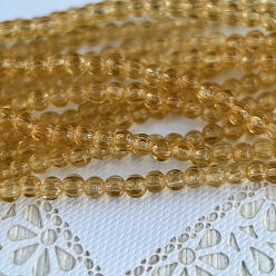 Goldenrod Transparent Czech Glass Beads, Pumpkin, Goldenrod, 3mm, 10pcs/bag
