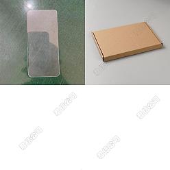 Прозрачный 24 шт. прозрачный лист ПВХ, прямоугольные, с 1почтовой коробкой из гофрированной бумаги ПК, прозрачные, 108x50x1 мм