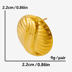 Золотой 304 стальные круглые серьги стержня из нержавеющей, золотые, 22 мм