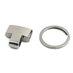 Gunmetal Disassembled Alloy Purse Chain Connector Ring, Bag Replacement Accessorieas, Gunmetal, 4.6x2.3cm, Hole: 25mm, Inner Diameter: 0.4x2.2cm