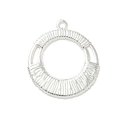 Посеребрённый Латунные подвески, без свинца и без кадмия, плоско-круглые, 925 серебро покрытием, 24.5x21.5x1 мм, отверстие : 1.6 мм