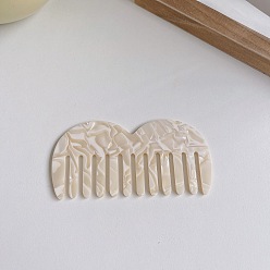 8# beige Anti-Static Wide-Tooth Marble Hair Comb for European and American Acetate Sheets