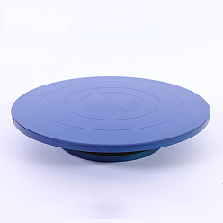 Bleu Royal Roue de sculpture de plateau tournant en fer, plateau tournant pour gâteaux, pour la sculpture en argile céramique, bleu royal, 19 cm
