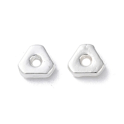 Silver Alloy Spacer Beads, Long-Lasting Plated, Triangle, Silver, 4.5x5x1.5mm, Hole: 1.2mm