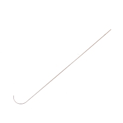 Stainless Steel Color 201 Stainless Steel Bented Beading Needles, Jewelry Tools, Stainless Steel Color, 11.6x1.2x0.02cm