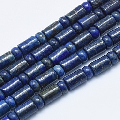 Lapis Lazuli Natural Lapis Lazuli Beads Strands, Dyed, Column, Column: 9x6mm, Flat Round: 6x3.5mm, Hole: 1mm, about 31pcs/strand, 15.94 inch(40.5cm)