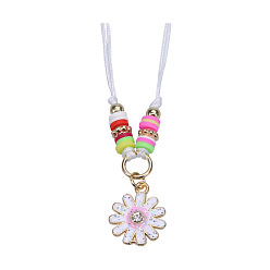 6 necklaces Colorful Rainbow Children's Bracelet and Necklace Set with European and American Gold Powder Butterfly Soft Clay Weaving Friendship Jewelry