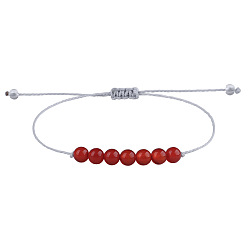 Red Agate Круглая бусина из натурального красного агата в стиле бохо, плетеная бусина для женщин, 2 дюйм (5 см), внутренний диаметр: 11-3/4 дюйм (30 см)