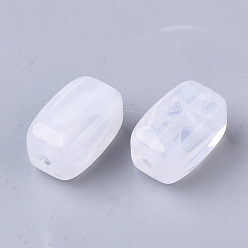 Clear Acrylic Beads, Imitation Gemstone Style, Cuboid, Clear, 13x7.5x7.5mm, Hole: 1.6mm, about 700pcs/500g.
