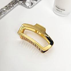 Gold Rectangle Plastic Large Claw Hair Clips, for Women Girl Thick Hair, Gold, 50x98mm