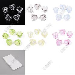 (52) Непрозрачная лаванда 120шт 6 цвета прозрачные акриловые колпачки для бусин, цветок, разноцветные, 14.5x17.5~18x17.5~18 мм, отверстие : 2 мм, 20 шт / цвет