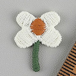 Peru Flower Computerized Embroidery Cloth Sew on Patches, Costume Accessories, Peru, 19x15mm