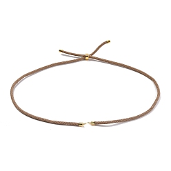 Перу Нейлон шнуры ожерелье решений, с фурнитурой позолоченной латунной, долговечный, Перу, 22~22.8 дюйм (56~58 см), отверстие : 1.7 мм