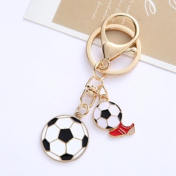 Shoes Football Theme Alloy Enamel Keychain, for Car Key Backpack Pendant Accessories, Shoes, Pendant: 2.5cm