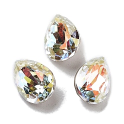 Light Crystal AB K 9 кабошоны из стеклянного страза, задние и задние, слеза, свет кристалл AB, 10x7x4.5 мм