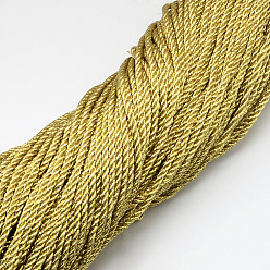 Gold Metallic Cord, Gold, 2~3mm, about 103.89 yards(95m)/bundle