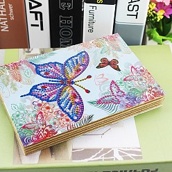 Butterfly DIY Diamond Painting Photo Album Kits, Including Resin Rhinestones Bag, Diamond Sticky Pen, Tray Plate and Glue Clay, Butterfly, 175x115mm