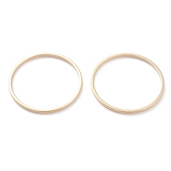 Real 24K Gold Plated & Stainless Steel Color Brass Linking Rings, Long-Lasting Plated, Round Ring, Real 24K Gold Plated & Stainless Steel Color, 25x1mm, Inner Diameter: 23mm