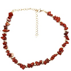 Красный Камень Ожерелья из натуральной красной яшмы, вышитые бисером, 12.20 дюйм (31 см)