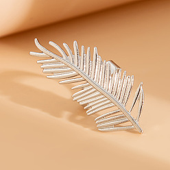 Платина Кольца из сплава, с имитацией жемчуга, перо, платина, внутренний диаметр: 18 мм