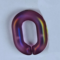 Индиго Прозрачные акриловые быстроразъемные соединения, ab color овальные ссылки, индиговые, 19x14 мм