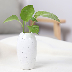 White Ceramic Flower Vase for Home, Office, Creative Desktop Decoration, White, 50x95mm