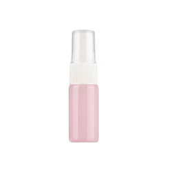 Pink Empty Portable Glass Spray Bottles, Fine Mist Atomizer, with PP Plastic Dust Cap, Refillable Bottle, Pink, Capacity: 10ml(0.34fl. oz)
