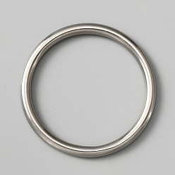 Stainless Steel Color 304 Stainless Steel Linking Rings, Macrame Craft Hoop, Round Ring, Stainless Steel Color, 60x5mm, Inner Diameter: 50mm