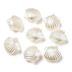 Shell Shape Абс имитация жемчужные бусины, формы раковины, 11x12.5x6.5 мм, отверстие : 1.6 мм