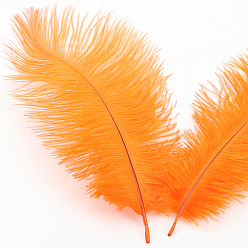 Оранжевый Аксессуары для украшений из страусиных перьев, для костюма своими руками, аксессуары для волос, фоновое ремесло, оранжевые, 150~200 мм