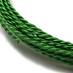 Green Aluminum Wire, Twisted Round, Green, 1.6mm, about 16.40 Feet(5m)/Roll