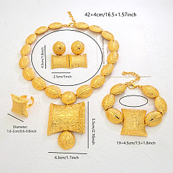 Real 14K Gold Filled Женские латунные браслеты, серьги, ожерелья и наборы колец, прямоугольные, real 14 k золото заполнено, ожерелья: около 16.54 дюйма (42 см)