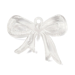 Прозрачный Печатные акриловые подвески, аэрозольной краской, bowkont, прозрачные, 40.5x49x11.5 мм, отверстие : 3 мм